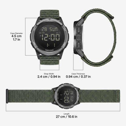 NorthEdge 45 — Digital Carbon Fiber Field Watch for Extreme Adventure