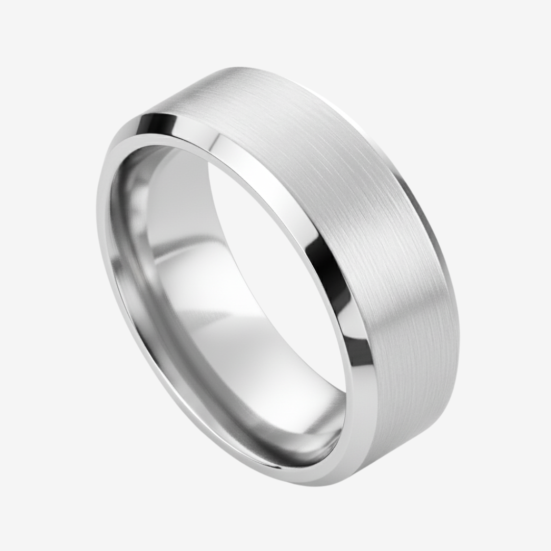 Valor Ring — Brushed Titanium Steel Ring for Everyday Strength