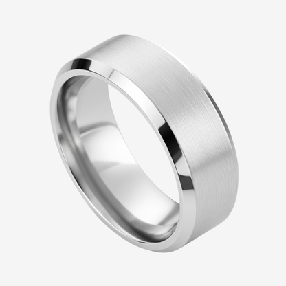 Valor Ring — Brushed Titanium Steel Ring for Everyday Strength